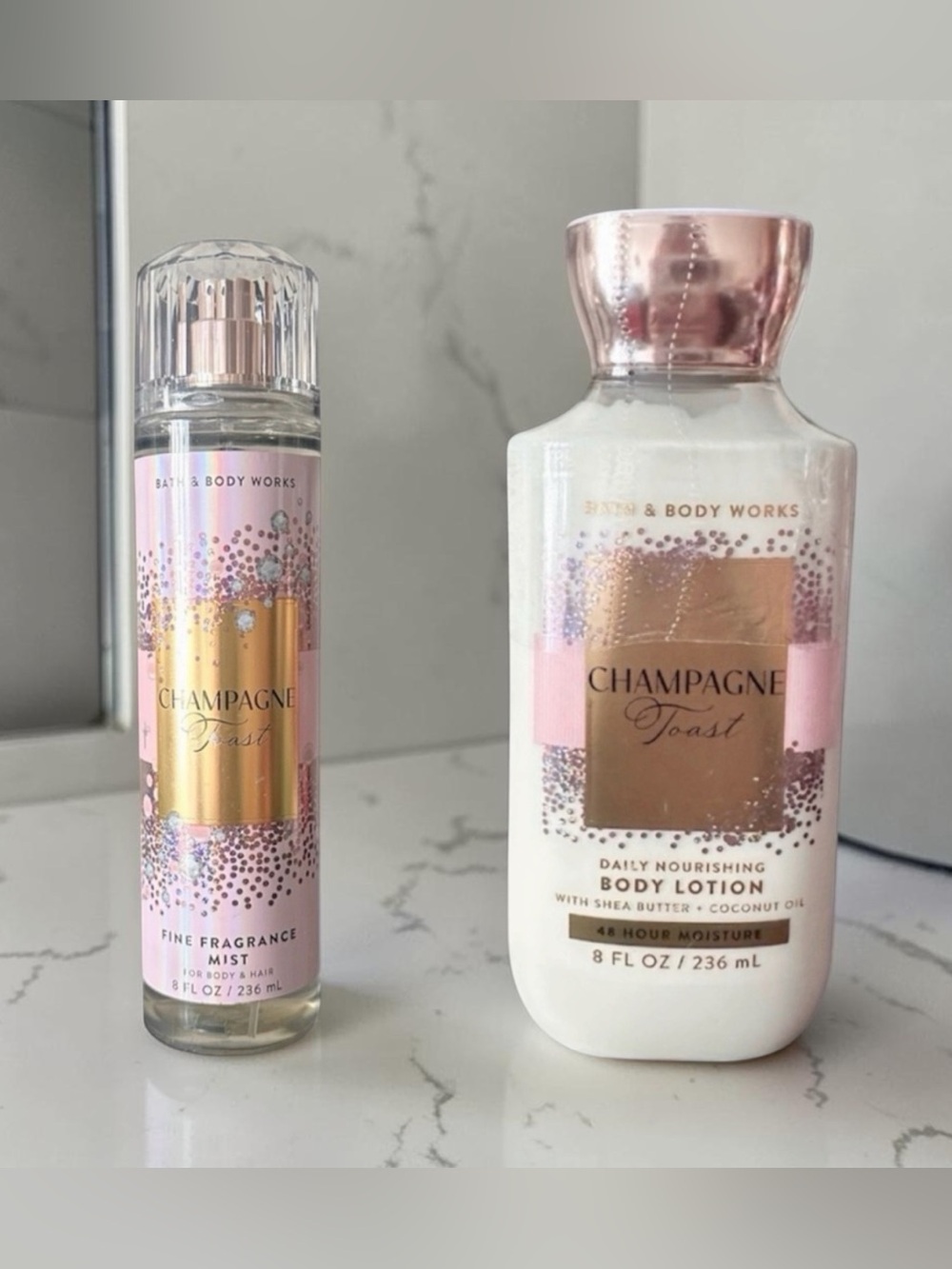 Bath & Body Works Champagne Toast Fine Fragrance Mist & Body Lotion Bundle